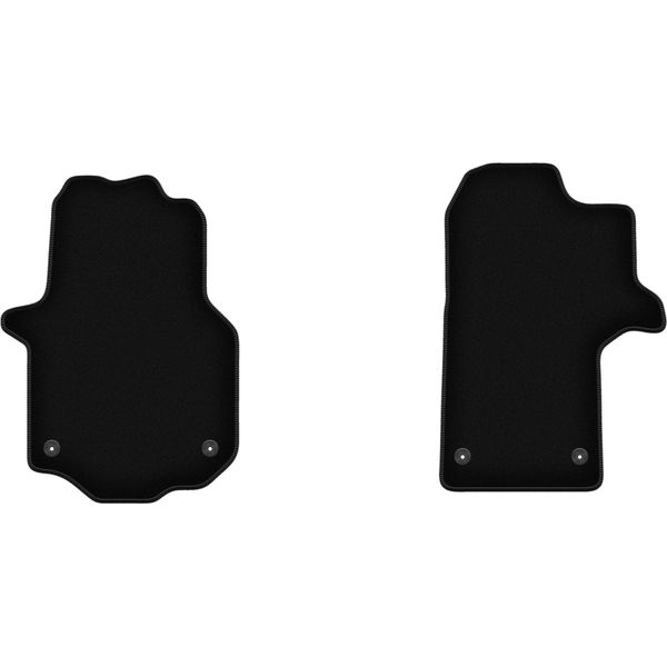Wielganizator Tappetini Anteriori In Velluto Per Mercedes Crafter Ii (2016-, Furgone) Neri, Set 2 Pz, Con Fissaggi-image