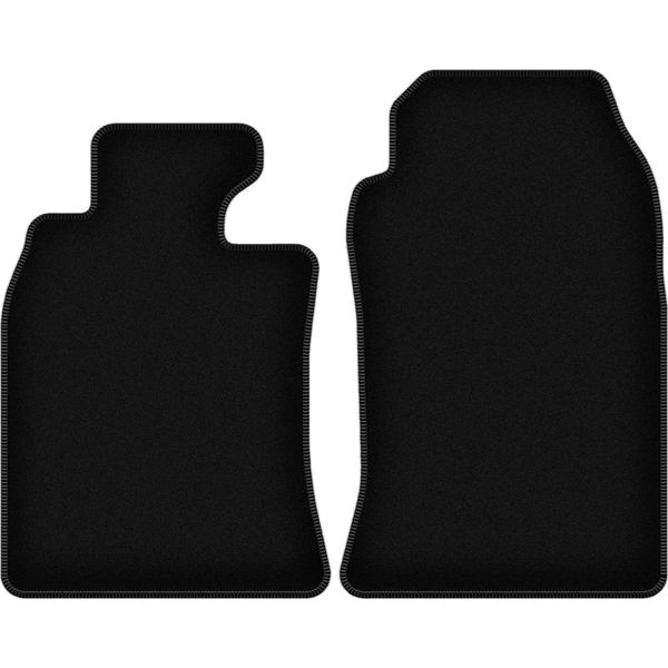 Wielganizator Tappetini Anteriori In Velluto Per Mini Cooper R52 (2004-2008, Cabrio) Neri, Set 2 Pz, Con Fissaggi-image