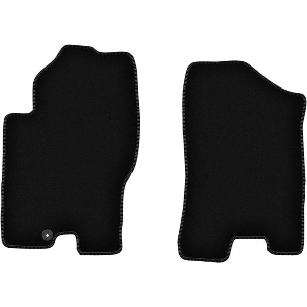 Wielganizator Tappetini Anteriori In Velluto Per Nissan Pathfinder (2005-2010, 7 Posti (Pre-Restyling)) Neri, Set 2 Pz, Con Fissaggi-image