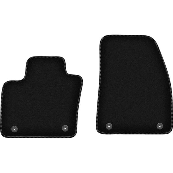 Wielganizator Tappetini Anteriori In Velluto Per Volvo XC40 (2017-, Crossover) Neri, Set 2 Pz, Con Fissaggi-image