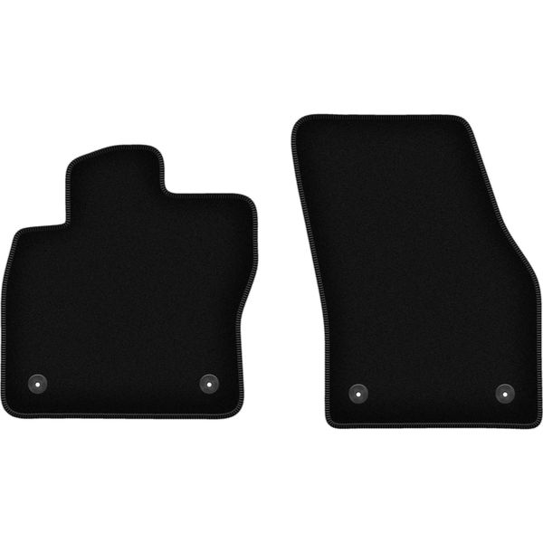 Wielganizator Tappetini Anteriori In Velluto Per Skoda Kodiaq (2016-, 7 Persone) Neri, Set 2 Pz, Con Fissaggi-image