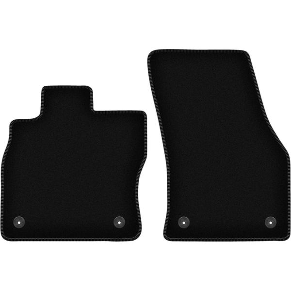 Wielganizator Tappetini Anteriori In Velluto Per Volkswagen Caddy Iv (2020-, Furgoncino) Neri, Set 2 Pz, Con Fissaggi-image