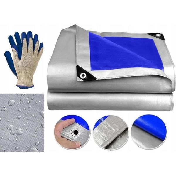 Ekspand | Telone 2X4M 75G - Argento-Blu - Resistente Al Gelo E Ai Raggi Uv - Forte E Durevole-image