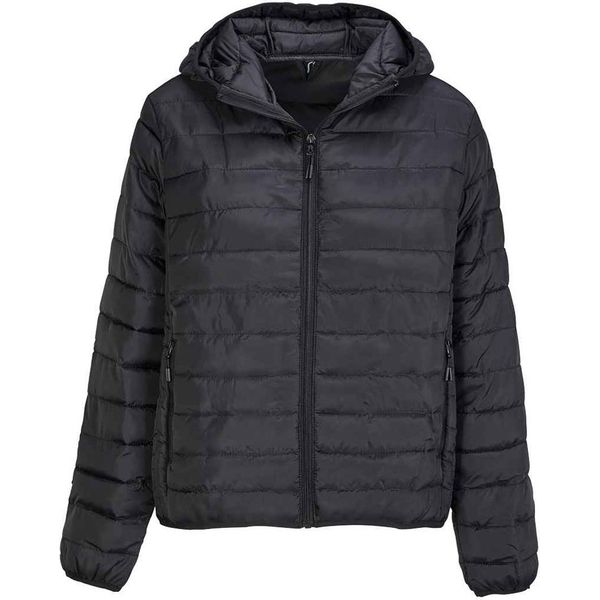 Sols - Giacca Trapuntata "Stream"" Con Cappuccio Da Donna PC7793 (S) (Nero)"-image