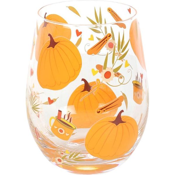 Something Different - Bicchiere Senza Tappo "Autumn Days"", Stampato SD9812 (Taglia Unica) (Trasparente/Arancione)"-image