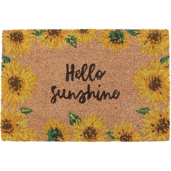 Something Different - Tappeto Per Porta "Hello Sunshine"", Girasole SD9817 (Taglia Unica) (Giallo/Marrone)"-image