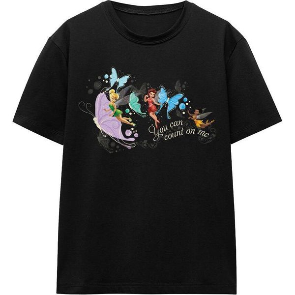 Disney Fairies - Maglietta "Puoi Contare Su Di Me"" Per Bambini/Donne Unisex TV17117 (S) (Schwarz)"-image