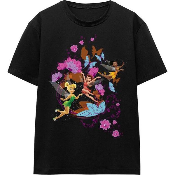 Disney Fairies - Maglietta "And Butterflies"" Per Uomo/Donna Unisex TV17128 (Xxl) (Nero)"-image