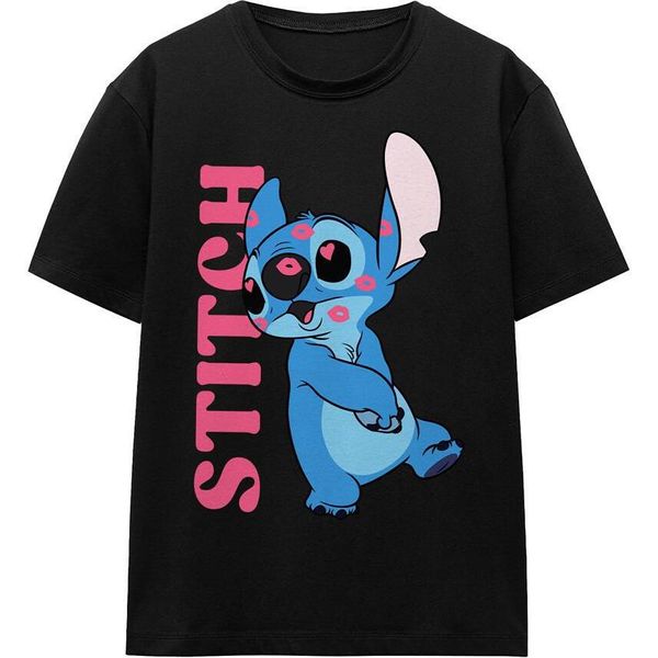Lilo & Stitch - Maglietta "Covered In Kisses"" Per Uomo/Donna Unisex TV17189 (Xl) (Nero)"-image