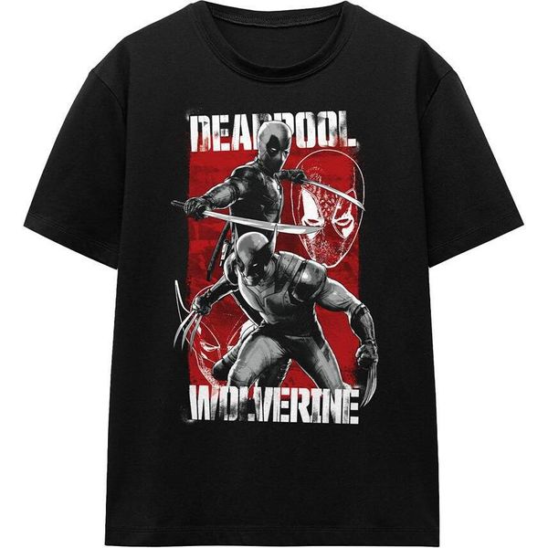 Deadpool & Wolverine - T-Shirt Unisex Uomo/Donna TV17317 (Xxl) (Nero)-image