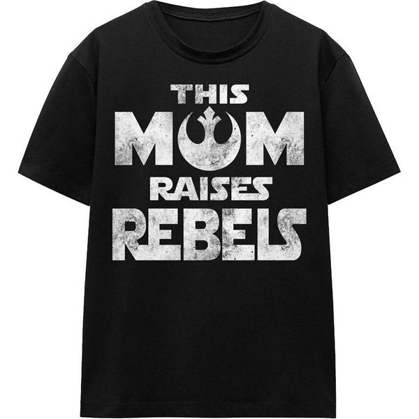 Star Wars - Maglietta "Mamma Alleva Ribelli"" Per Uomo/Donna Unisex - Festa Della Mamma TV17218 (M) (Nero)"-image