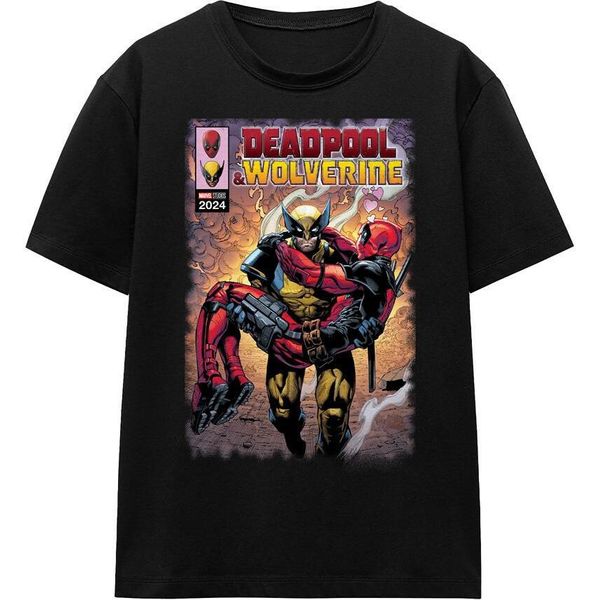 Deadpool E Wolverine - Maglietta "Wolverine Salva Deadpool"" Per Uomo/Donna Unisex TV17267 (Xxl) (Nero)"-image