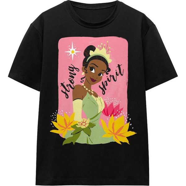La Principessa E Il Ranocchio - Maglietta "Spirito Forte"" Per Bambini/Ragazzi Unisex TV17271 (Xxl) (Schwarz)"-image