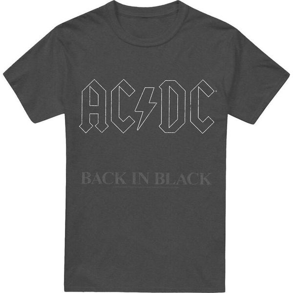 Ac/Dc - Maglietta "Back In Black"" Per Uomo/Donna Unisex TV17398 (Xl) (Charcoal)"-image