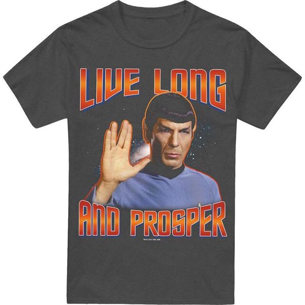 Star Trek - Maglietta "Original Live Long And Prosper"" Per Uomo/Donna Unisex TV17502 (L) (Charcoal)"-image