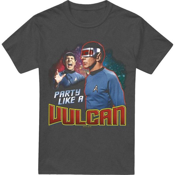Star Trek - Maglietta "Party Like A Vulcan"" Per Uomo/Donna Unisex TV17922 (L) (Charcoal)"-image