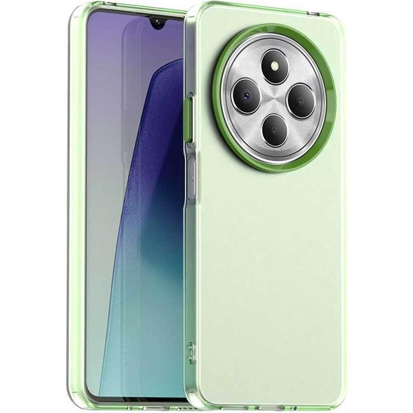 Custodia Per Xiaomi Redmi 14C / Xiaomi Redmi 14R, Sottile Custodia Semi-Trasparente Opaca Antiurto Per Telefono Verde-image