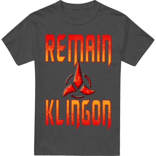 Star Trek: Discovery - Maglietta "Remain Klingon"" Per Uomo/Donna Unisex TV18044 (S) (Charcoal)"-image