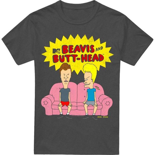 Beavis & Butthead - Maglietta "Couch Og"" Per Uomo/Donna Unisex TV18311 (Xl) (Charcoal)"-image