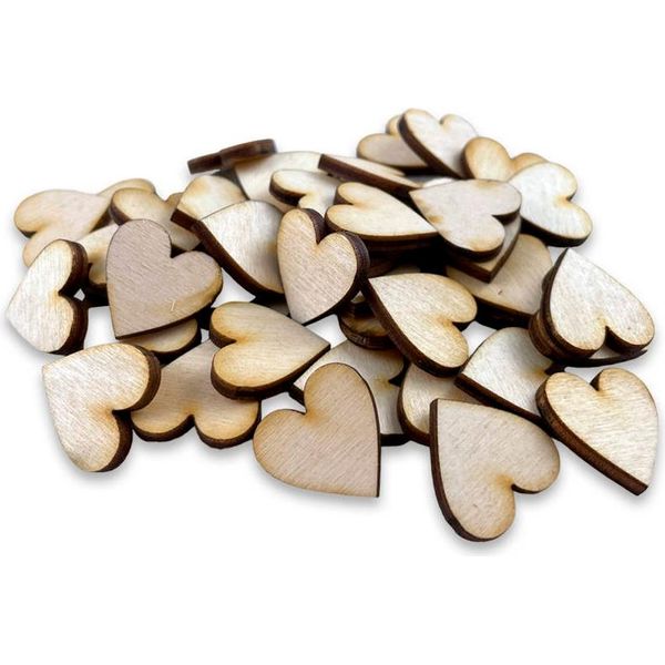Cuori Di Legno Per Decoupage 2 Cm - 50 Pezzi-image