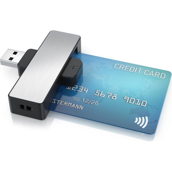 Lettore Di Smart Card Csl, Lettore Di Smart Card Usb / Lettore Di Carte, Lettore Di Carte, Iso 7816, Win 10-11, Android, Assicurazione Sanitaria E Carte Bancarie-image