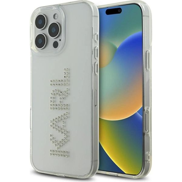 Karl Lagerfeld Iml Strass Logo Custodia Per Iphone 16 Pro Trasparente-image