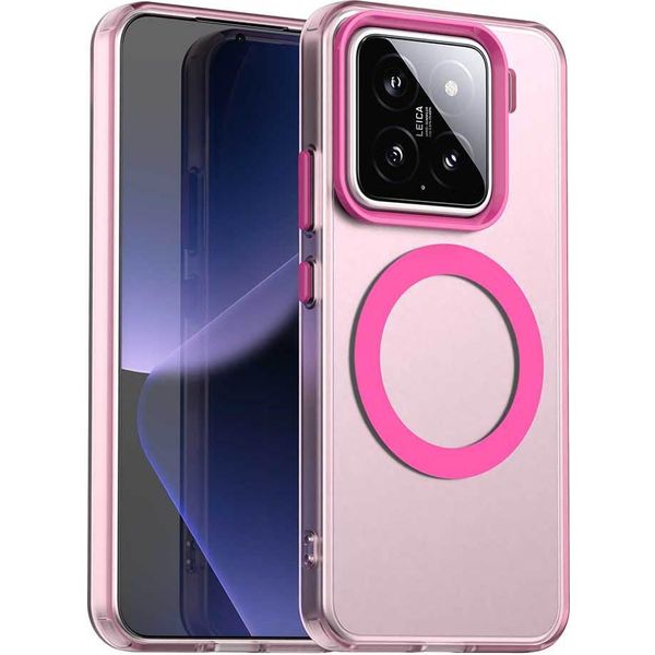 Custodia Magnetica Per Xiaomi 15, Sottile Custodia Traslucida Opaca Antiurto Rosso-image