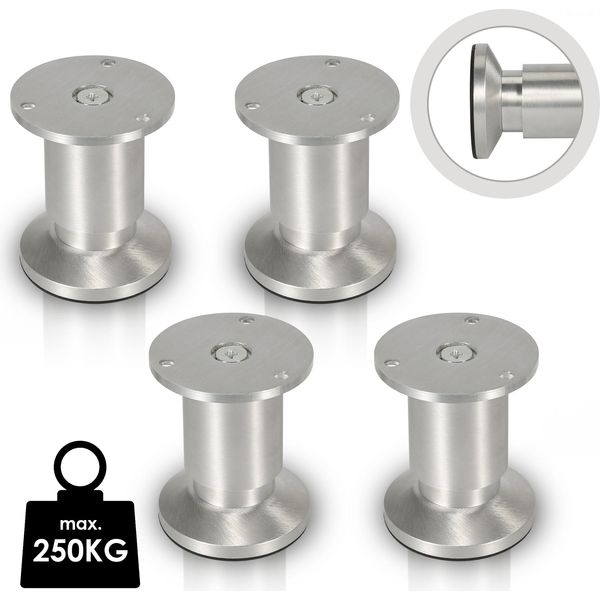 Tolletour Set Di 8 Gambe Per Mobili Set Di Gambe Per Tavoli Gambe Per Divani Gambe Per Letti Gambe Per Divani Gambe Per Mobili Gambe Per Mobili Alluminio 4X100Mm-image