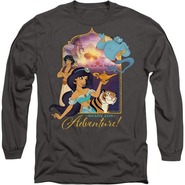 Aladdin - Maglietta "Sei Pronto Per L'avventura"" Per Uomo/Donna Unisex TV14167 (Xl) (Charcoal)"-image
