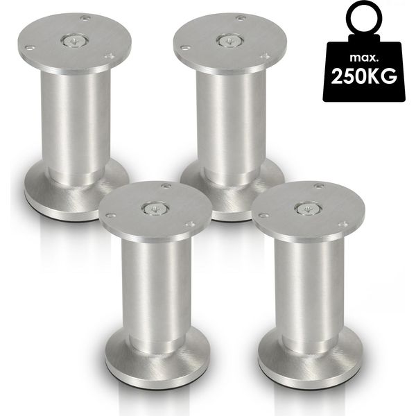 Bettizia Set Di 8 Gambe Per Mobili Set Di Gambe Per Tavoli Gambe Per Divani Gambe Per Letti Gambe Per Divani Gambe Per Mobili Gambe Per Mobili Alluminio 4X150Mm-image
