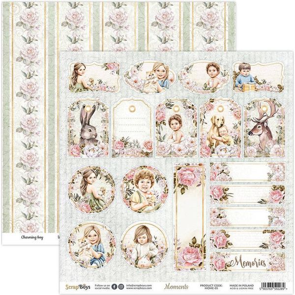Scrapboys 30X30Cm Carta Bifacciale Per Scrapbooking Moments 05-image