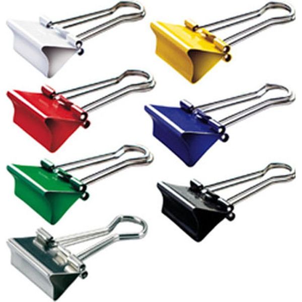 Pinze Foldback 19 Mm 12 Pezzi Colori Assortiti Confezione Da 12 Pezzi-image