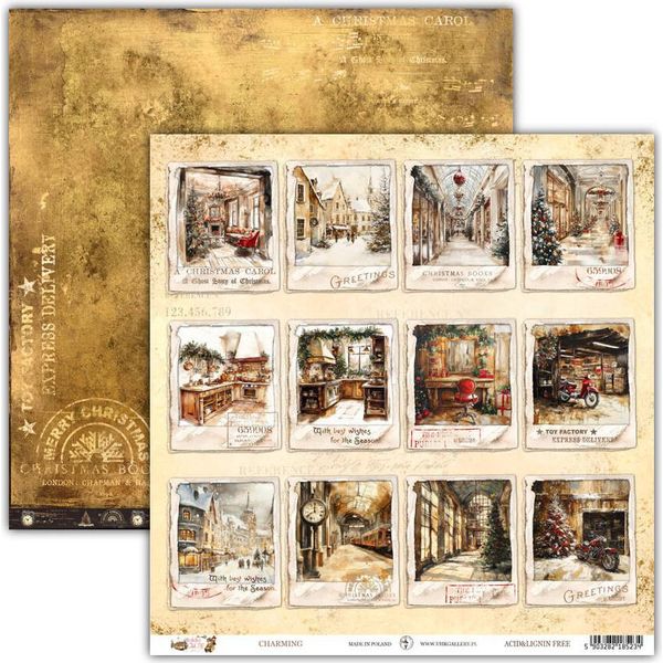 Uhk 30X30Cm Carta Biadesiva Per Scrapbooking - Holiday Glow - Incantevole-image