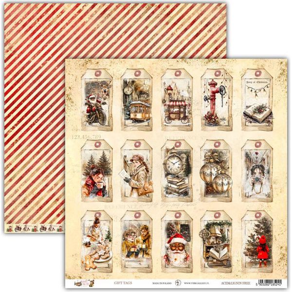 Uhk 30X30Cm Carta Bifacciale Per Scrapbooking - Holiday Glow - Cartellini Regalo-image