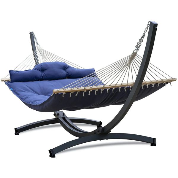 Amaca Da Esterno Potenza Con Telaio Per 2 Persone I Amaca A Pali Atlanta Xxl 210X140 Cm I Telaio Dell'amaca In Alluminio 200Kg Resistente Alle Intemperie-image