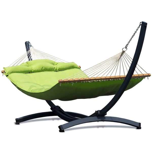 Amaca Da Esterno Potenza Con Telaio Per 2 Persone I Amaca A Pali Atlanta Xxl 210X140 Cm 200Kg I Telaio Per Amaca Tytan 350Kg Resistente Alle Intemperie-image