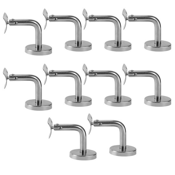 Set Di Staffe Per Corrimano Tolletour 10 Pezzi Staffa Per Corrimano In Acciaio Inox Supporto Per Ringhiera Curva Supporto-image