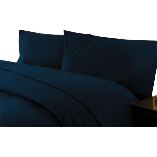 Set Di Copricuscini In Cotone Pettinato Belledorm, 2 Pezzi BM306 (Taglia Unica) (Blu Navy)-image
