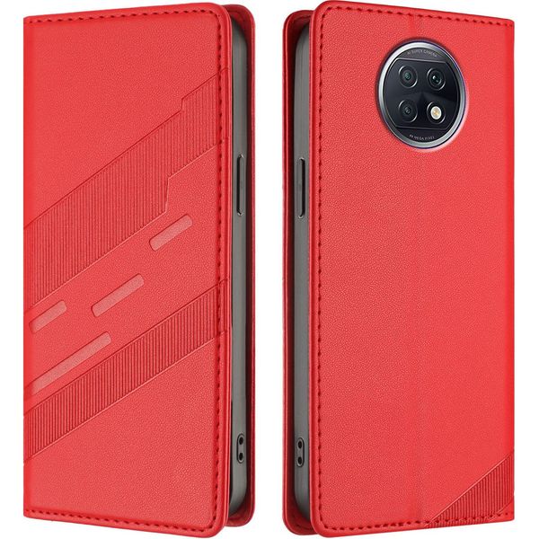 Custodia Per Xiaomi Redmi Note 9T, Custodia A Portafoglio In Finto Cuoio Con Slot Per Schede E Funzione Stand Rot-image