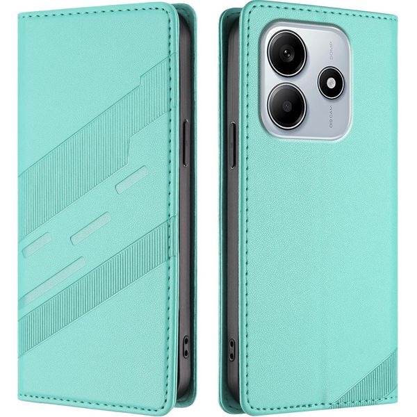 Custodia Per Xiaomi Redmi Note 14 5G / Poco M7 Pro 5G, Custodia A Portafoglio In Finto Cuoio Con Slot Per Schede E Funzione Stand TüRkis-image