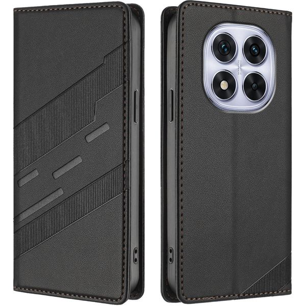 Custodia Per Xiaomi Redmi Note 14 Pro 5G/Note 14 Pro+ 5G/Poco X7, Custodia A Portafoglio In Finto Cuoio Con Slot Per Schede E Funzione Stand Schwarz-image