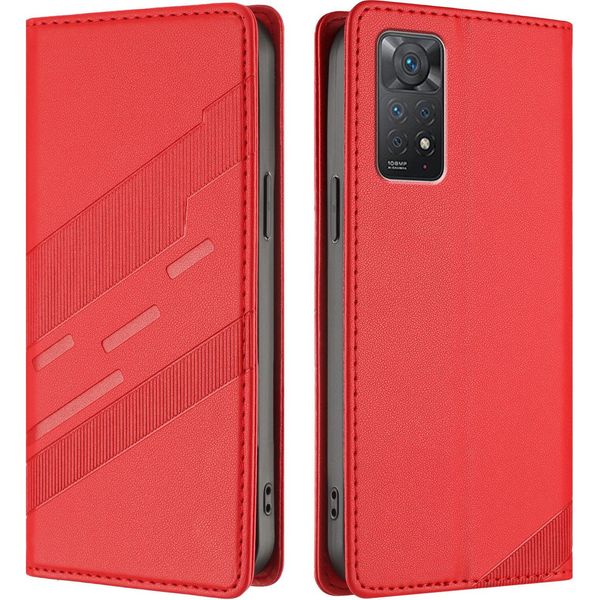 Custodia Per Xiaomi Redmi Note 11 Pro 5G/4G/Note 12 Pro 4G, Custodia A Portafoglio In Finto Cuoio Con Slot Per Schede E Funzione Stand Rot-image