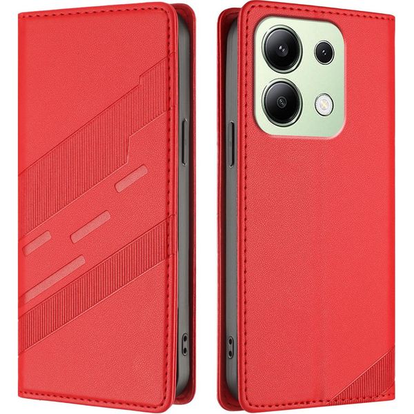 Custodia Per Xiaomi Redmi Note 13 4G, Custodia A Portafoglio In Finto Cuoio Con Slot Per Schede E Funzione Stand Rot-image