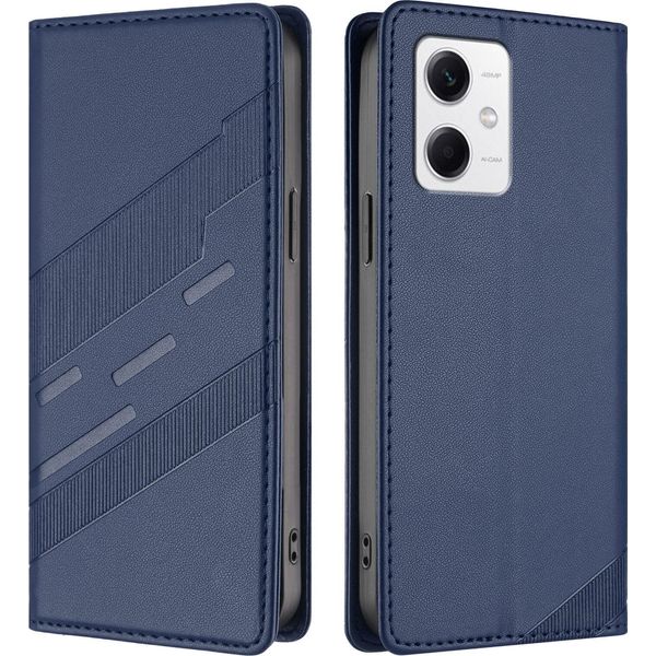Custodia Per Xiaomi Poco X5, Custodia A Portafoglio In Finto Cuoio Con Slot Per Carte E Funzione Stand Blau-image