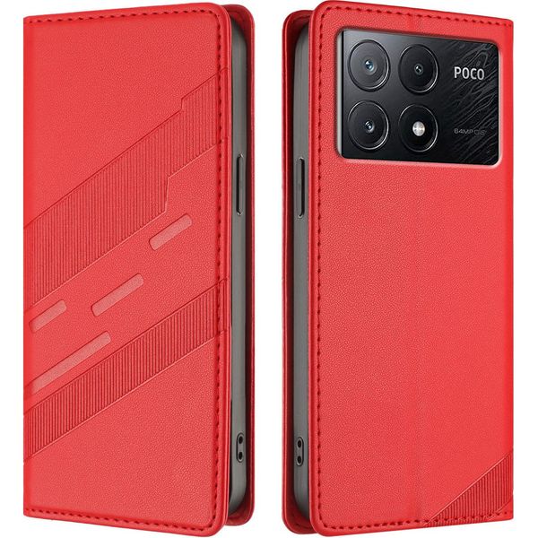 Custodia Per Xiaomi Poco X6 Pro, Custodia A Portafoglio In Finto Cuoio Con Slot Per Schede E Funzione Stand Rot-image