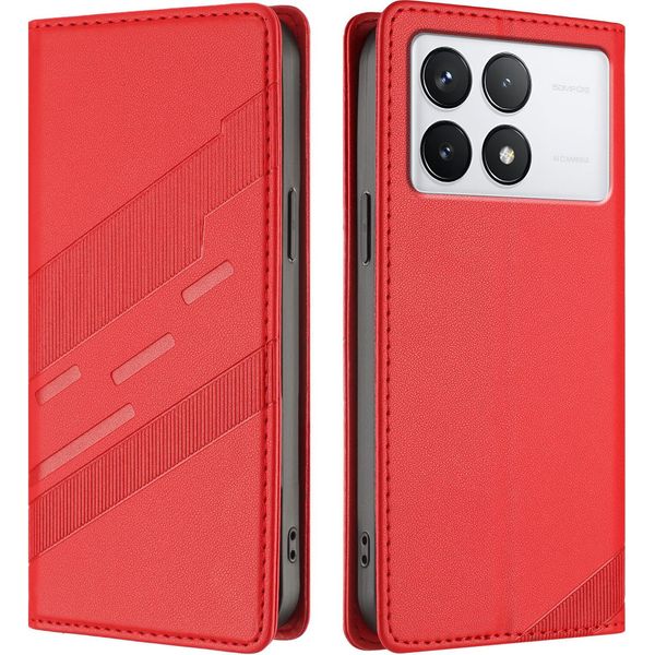 Custodia Per Xiaomi 14T Pro, Custodia A Portafoglio In Finto Cuoio Con Slot Per Schede E Funzione Stand Rot-image