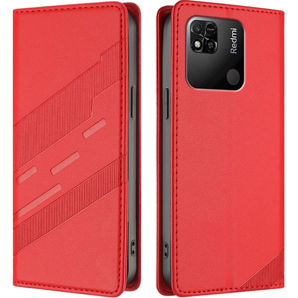Custodia Per Xiaomi Redmi 10A/Redmi 9C, Custodia A Portafoglio In Finto Cuoio Con Slot Per Schede E Funzione Stand Rot-image
