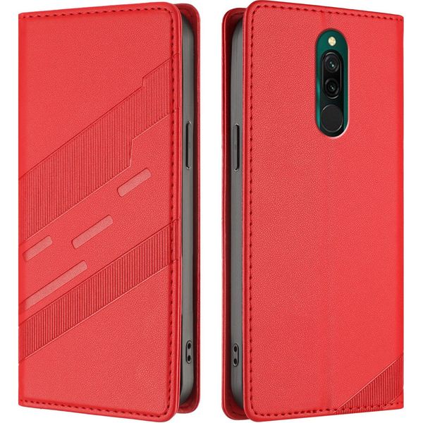 Custodia Per Xiaomi Redmi 8/Redmi 8A, Custodia A Portafoglio In Finto Cuoio Con Slot Per Schede E Funzione Stand Rot-image
