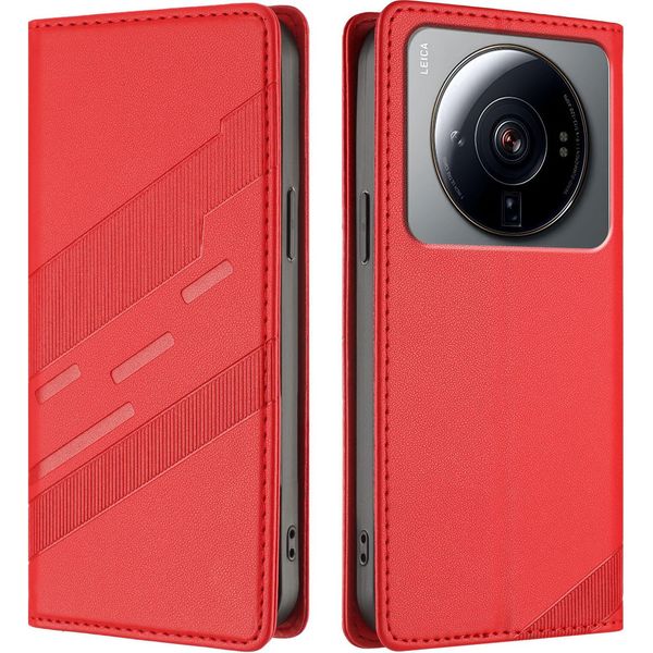 Custodia Per Xiaomi 12S Ultra, Custodia A Portafoglio In Finto Cuoio Con Slot Per Schede E Funzione Stand Rot-image
