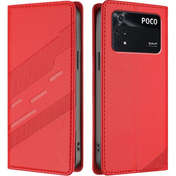 Custodia Per Xiaomi Poco M4 Pro 4G, Custodia A Portafoglio In Finto Cuoio Con Slot Per Schede E Funzione Stand Rot-image